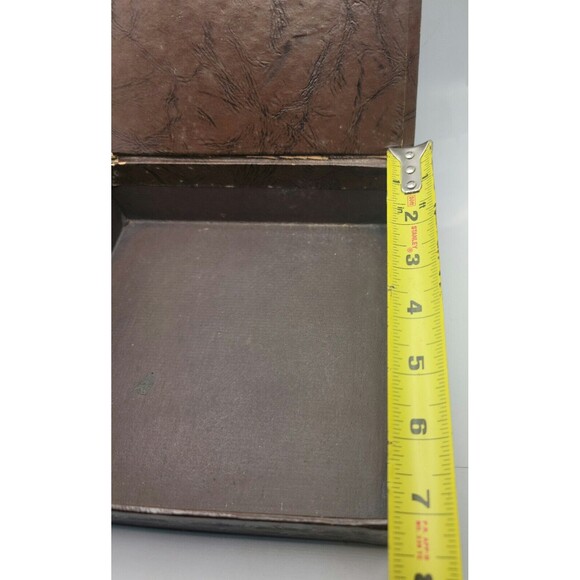 Vintage Antique Early 1900's Pyrography Hanky Vanity Storage GloveBox - Picture 9 of 11